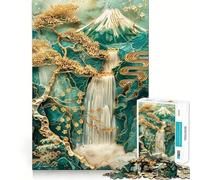 Rompecabezas Abstracto Kintsugi Fuji Art para Adultos, 1000 Piezas, Think Smart Smooth Joint, Actividad para el hogar, Sorpresa navideña (38x26cm)