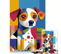 Rompecabezas Abstracto Original con Retrato de Cachorro, difícil de armar, para Adultos, 1000 Piezas, Juego Inteligente para el hogar, Disfruta Armando la Imagen, Regalo Festivo (50x75cm)