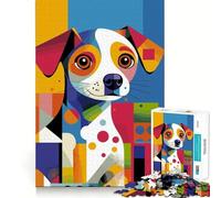 Rompecabezas Abstracto Original de 1000 Piezas con Retrato de Cachorro para Adolescentes Juguete para desarrollar la lógica y la Capacidad de relajación Corte preciso Regalo Ideal (38x26cm)