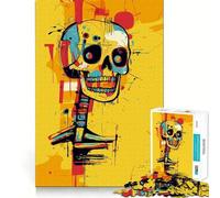 Rompecabezas Abstracto Original de Calavera de 1000 Piezas para Adultos Juguete para Adultos Que desafía la Mente Diversión Garantizada Corte (50x75cm)