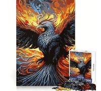 Rompecabezas Abstracto Phoenix de 1000 Piezas para Adolescentes, Juguete de lógica para Jugar en Grupo, Corte de precisión, Regalo Original (38x26cm)
