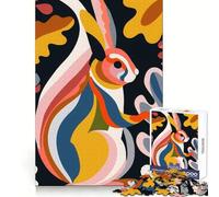 Rompecabezas Abstracto Plano de Ardilla de 1000 Piezas para Adolescentes, Juguete para ejercitar la Mente, Momento de relajación, Arte de Corte preciso 38x52cm