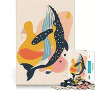 Rompecabezas Abstracto Plano de Ballena para Adultos 1000 Piezas Juego Think Boost Estructura de Encaje precisa fácil de Aprender diversión para Toda la Familia (38x52cm)