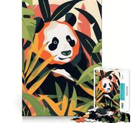 Rompecabezas Abstracto Plano de Panda para Adultos, 1000 Piezas, fortalece la Memoria, Actividad para el hogar, Bordes limpios, Regalo Festivo (50x75cm)