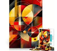 Rompecabezas Abstracto Vibrante para Pared,1000 Piezas,Ideal para Entrenar la Mente Piezas sin Rebabas y de Corte Limpio Una Actividad entrañable para Compartir en Familia (38x26cm)