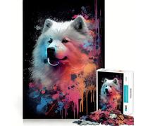 Rompecabezas Abstracto y Colorido de Samoyedo para Adultos, 1000 Piezas, Juguete de lógica Fina, Divertido y Relajante, con Bordes limpios, Regalo Original (50x75cm)