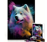 Rompecabezas Abstractos Coloridos de Samoyedo para Adolescentes, 1000 Piezas, Juguete para ejercitar el Cerebro, relajación Mental, Arte para armar, (38x52cm)