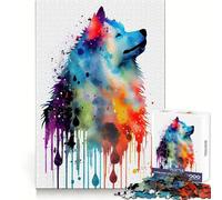 Rompecabezas Abstractos Coloridos de Samoyedo para Adultos, 1000 Piezas, Juguete para desarrollar la Mente, pasatiempo Tranquilo, diseño, Montaje, (50x75cm)