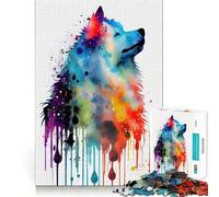 Rompecabezas Abstractos Coloridos de Samoyedo para Adultos, 1000 Piezas, Juguete para desarrollar la Mente, pasatiempo Tranquilo, diseño, Montaje, (50x75cm)