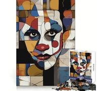 Rompecabezas abstractos originales con cara de payaso para adolescentes 1000 piezas juguete para desarrollar la habilidad y la concentración juego relajante corte preciso regalo de Papá Noel (38x52cm)