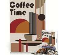 Rompecabezas Abstractos Originales para Adultos Coffee Time de 1000 Piezas Juguete de lógica Fina, Informal y Relajante Obra de Arte de Bordes limpios (50x75cm)