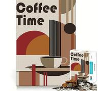 Rompecabezas Abstractos Originales para Adultos Coffee Time de 1000 Piezas Juguete de lógica Fina, Informal y Relajante Obra de Arte de Bordes limpios (50x75cm)