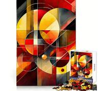 Rompecabezas Abstractos Vibrantes de 1000 Piezas para Adolescentes Desarrollo cognitivo, diversión sin estrés, Corte preciso, (38x52cm)