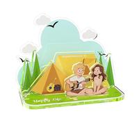 Rompecabezas acrílico 3D personalizado | Construcción de personajes de escena al aire libre de dibujos animados | Regalo fotográfico para cumpleaños, boda, aniversario | Kit de corte láser de