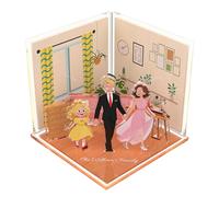 Rompecabezas acrílico 3D personalizado | Construcción de personajes de escena interior de dibujos animados | Regalo fotográfico para cumpleaños, boda, aniversario | Kit de corte láser de bricolaje |