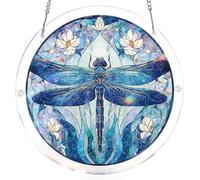 Rompecabezas acrílico de 83 piezas, rompecabezas acrílico para adultos, 2 mm de alta transparencia, impresión UV, rompecabezas acrílico para puertas y jardín (libélula azul, 9 pulgadas)