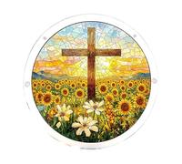 Rompecabezas acrílico para colgar en la ventana, mariposas en flor, panel atrapasueños, decoración para cumpleaños, mujeres, hombres, esposa, tía y mamá (amarillo A)