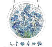 Rompecabezas acrílicos, atrapasueños, flores de luna de montaña, rompecabezas acrílico para puertas de jardín, rompecabezas de bricolaje para adultos, para decoración de puertas y ventanas de jardín