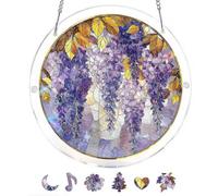 Rompecabezas acrílicos, atrapasueños, flores de luna de montaña, rompecabezas acrílico para puertas de jardín, rompecabezas de bricolaje para adultos, para decoración de puertas y ventanas de jardín