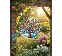 Rompecabezas acrílicos para colgar en la ventana, 8.2 pulgadas, rompecabezas para decoración de jardín, para mujeres, hombres, mamá, regalo de cumpleaños, decoración del hogar, rompecabezas para