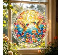 Rompecabezas acrílicos para colgar en la ventana, 8.2 pulgadas, rompecabezas para decoración de jardín, para mujeres, hombres, mamá, regalo de cumpleaños, decoración del hogar, rompecabezas para