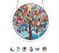 Rompecabezas acrílicos para colgar en la ventana, 83 piezas de 7.4/8.2 pulgadas, rompecabezas acrílicos, decoración de jardín para mujeres, hombres, mamá, regalo de cumpleaños, decoración del hogar