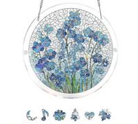 Rompecabezas acrílicos para colgar en la ventana, 83 piezas de 7.4/8.2 pulgadas, rompecabezas acrílicos, decoración de jardín para mujeres, hombres, mamá, regalo de cumpleaños, decoración del hogar