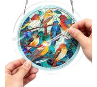 Rompecabezas acrílicos para colgar en la ventana, 83 piezas de 7.4/8.2 pulgadas, rompecabezas acrílicos, decoración de jardín para mujeres, hombres, mamá, regalo de cumpleaños, decoración del hogar