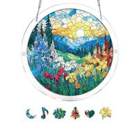 Rompecabezas acrílicos para colgar en la ventana, 83 piezas de 7.4/8.2 pulgadas, rompecabezas acrílicos, decoración de jardín para mujeres, hombres, mamá, regalo de cumpleaños, decoración del hogar