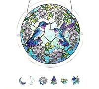 Rompecabezas acrílicos para colgar en la ventana, 83 piezas de rompecabezas acrílicos para decoración de jardín, atrapasueños para colgar ventanas, decoración del hogar y jardín, regalo de cumpleaños