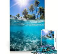 Rompecabezas acuático Playa Paraíso para Adultos, 1000 Piezas, Juguete Intelectual, diversión Tranquila, Corte preciso, Lista de Deseos de Papá Noel (50x75cm)