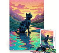Rompecabezas acuáticos con Puesta de Sol para Adolescentes, 1000 Piezas, Pure Logic Toy, Quiet Calm Clean Cut, decoración de Pared 38x52cm