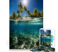 Rompecabezas acuáticos de Paradise Beach para Adolescentes, 1000 Piezas, Juguete de lógica Resistente, diversión compartida, Bordes Transparentes, Regalo Encantador (38x52cm)