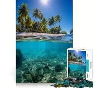 Rompecabezas acuáticos de Paradise Beach para Adultos, 1000 Piezas, Juguete para ejercitar la Mente, diseño y Montaje, Regalo Encantador (50x75cm)