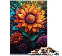 Rompecabezas adulto 1000 piezas pintura de color girasol difícil rompecabezas duro 26x38cm mejorar el amor entre parejas para los 14 años y más