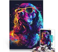 Rompecabezas adulto 2000 piezas Cocker Spaniel Dog Art Puzzle Anti-Stress Desafío Difícil 27.56 pulgadas x 39.37 pulgadas para Adolescente 14+