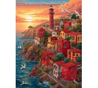 Rompecabezas Adultos 1500 Piezas, Castillo Junto Al Mar, Puzzle de Madera para Adultos, Puzzles Clásicos, Set, Actividad Familiar (1500PCS)