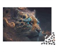 Rompecabezas Adultos Espíritu mítico del leopardo1000 Piezas Desafiante Juego Familiar Regalos De Amigos para Adultos Y Adolescentes 52x38cm/1000pcs