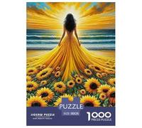 Rompecabezas Adultos SunFlores1000 Piezas Imposible Familiar The Girl'S Back Regalo De Mujer para Adultos 38x26cm