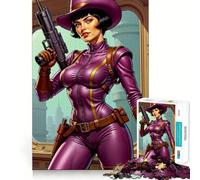 Rompecabezas Agente Espacial Vestido de Morado 1000 Piezas para Adolescentes Juguete de Habilidad Tiempo de Serenidad Corte Exacto Regalo Increíble (38x26cm)