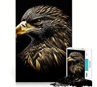 Rompecabezas Águila Dorada y Negra de 1000 Piezas para Adultos Rompecabezas de Memoria Disfrute del Montaje Lento de la Imagen Regalo Creativo 38x52cm