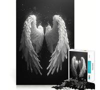 Rompecabezas Alas de Ángel Blancas de 1000 Piezas para Adolescentes Entrenamiento de Memoria Diversión conexión Limpia y sin interrupciones Actividad grupal Relajante para Interiores (38x26cm)