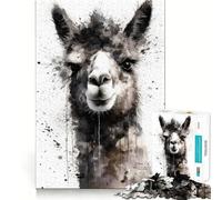 Rompecabezas Alpaca Beauty de 1000 Piezas Diversión para ejercitar la Mente Piezas de Ajuste preciso Un pasatiempo Fascinante para los Momentos de Ocio (50x75cm)
