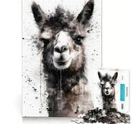 Rompecabezas Alpaca Beauty para Adultos,1000 Piezas,Juego de concentración Mental, Corte láser,Actividad Nocturna Divertida para Toda la Familia (38x26cm)