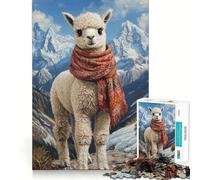 Rompecabezas Alpaca en Las Montañas,1000 Piezas,diversión para estimular la concentración,tecnología Avanzada de Corte láser,Ideal para Viajar,Juego Mental,Regalo (50x75cm)