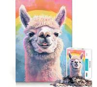 Rompecabezas Alpaca Meme 1000,Juego Mental Divertido,Piezas de Ajuste preciso,Actividad Relajante para Grupos en Interiores (50x75cm)