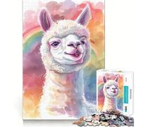 Rompecabezas Alpaca Meme de 1000 Piezas para Adultos Juego de concentración Mental Manualidad de Corte de Alta precisión Actividad para Fortalecer los Lazos Familiares y Amigos (50x75cm)