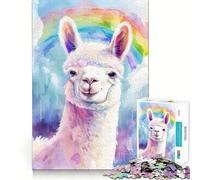 Rompecabezas Alpaca Meme de 1000 Piezas para Adultos,Mejora Mental,Juego,Corte láser para un Ajuste, diversión Familiar Nocturna (38x26cm)