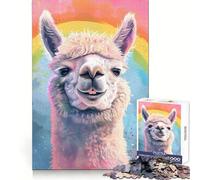 Rompecabezas Alpaca Meme de 1000 Piezas para Adultos Regalos para Adultos Diversión, Entretenimiento y pasatiempo Relajante Bordes precisos Regalo Memorable (50x75cm)
