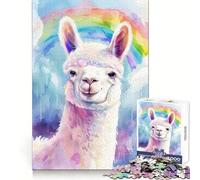Rompecabezas Alpaca Meme de 1000 Piezas para Adultos Regalos para Aprender a Entrenar y Relajarse Bordes Bien definidos Feliz Regalo (38x26cm)